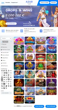 l'application et interface ALLSTARZ CASINO